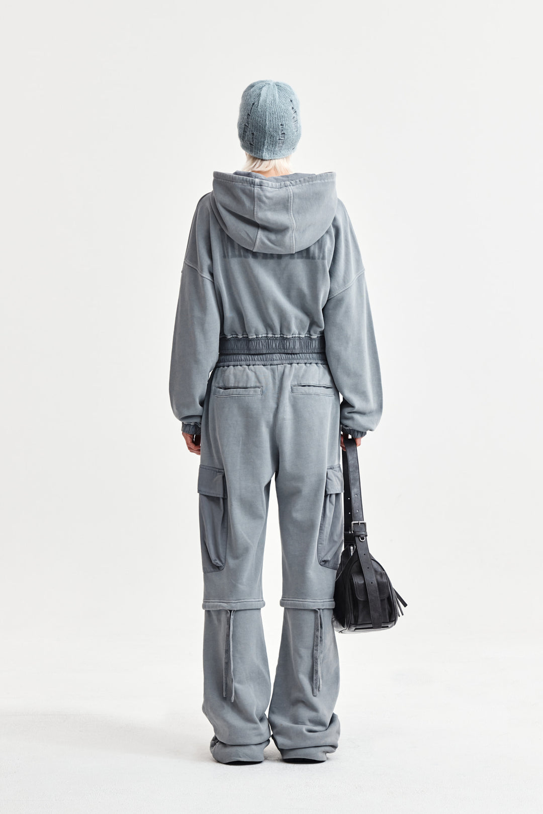 Matin Kim Pigment Dyed Cargo Pants — Light Grey