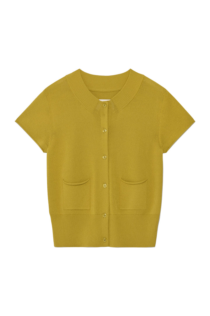 Matin Kim Pocket Point Half Cardigan — Olive