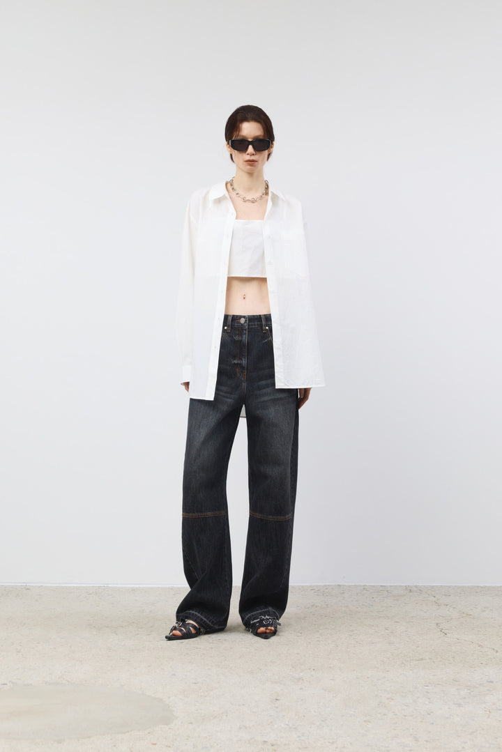 KIMMATIN Twisted Seam Denim — Dark — Gray
