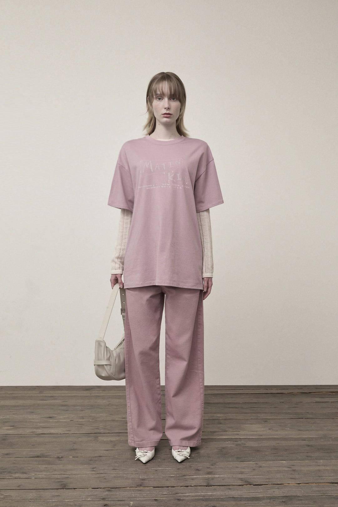 Matin Kim Doodle Logo Graphic Top Lilac