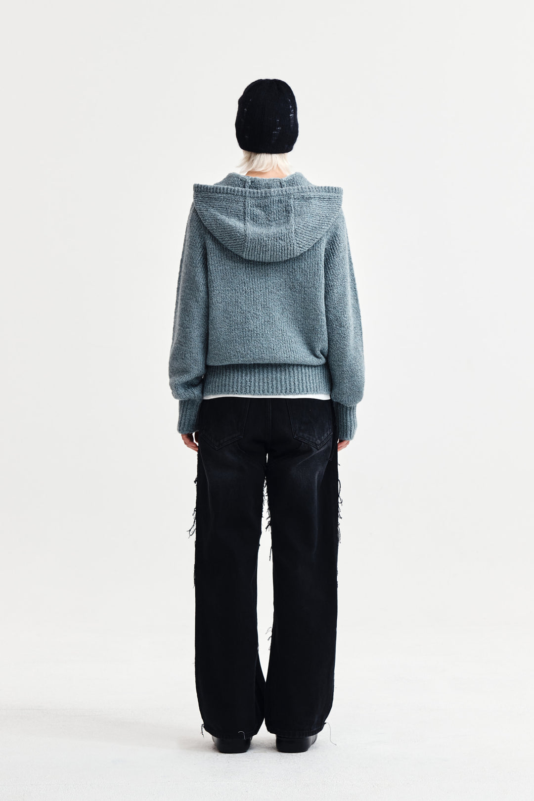 Matin Kim Muffler Point Hoody Pullover — Blue
