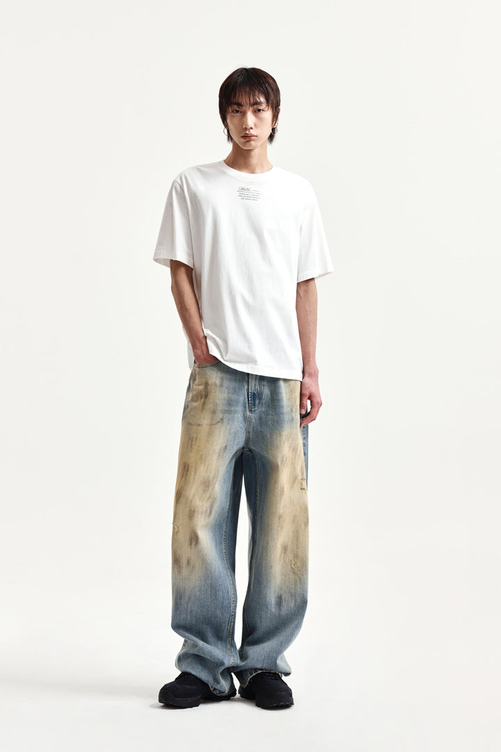 Matin Kim Label Point Lettering Top — White