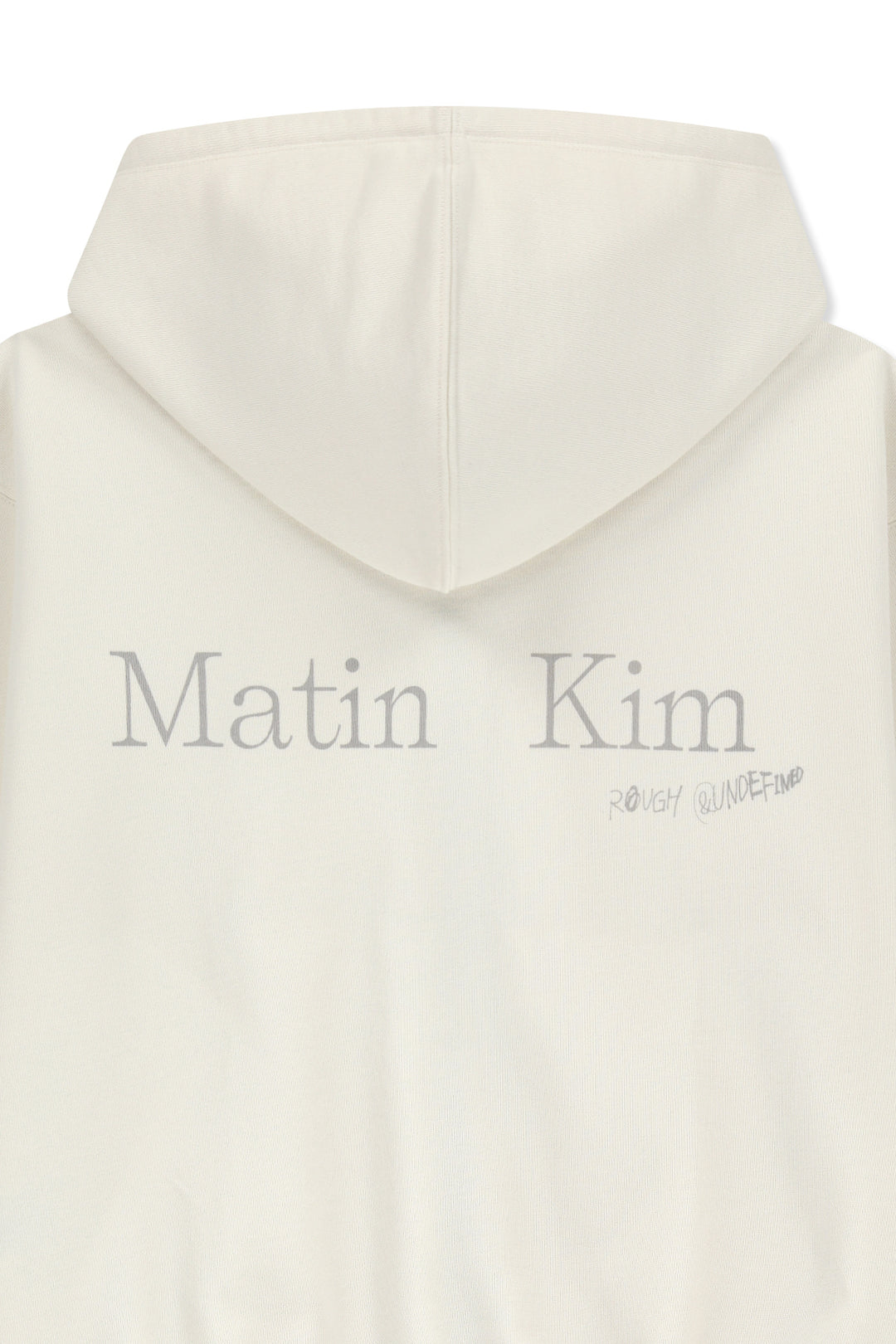 Matin Kim Back Logo Essential Zip Hoodie — Ivory