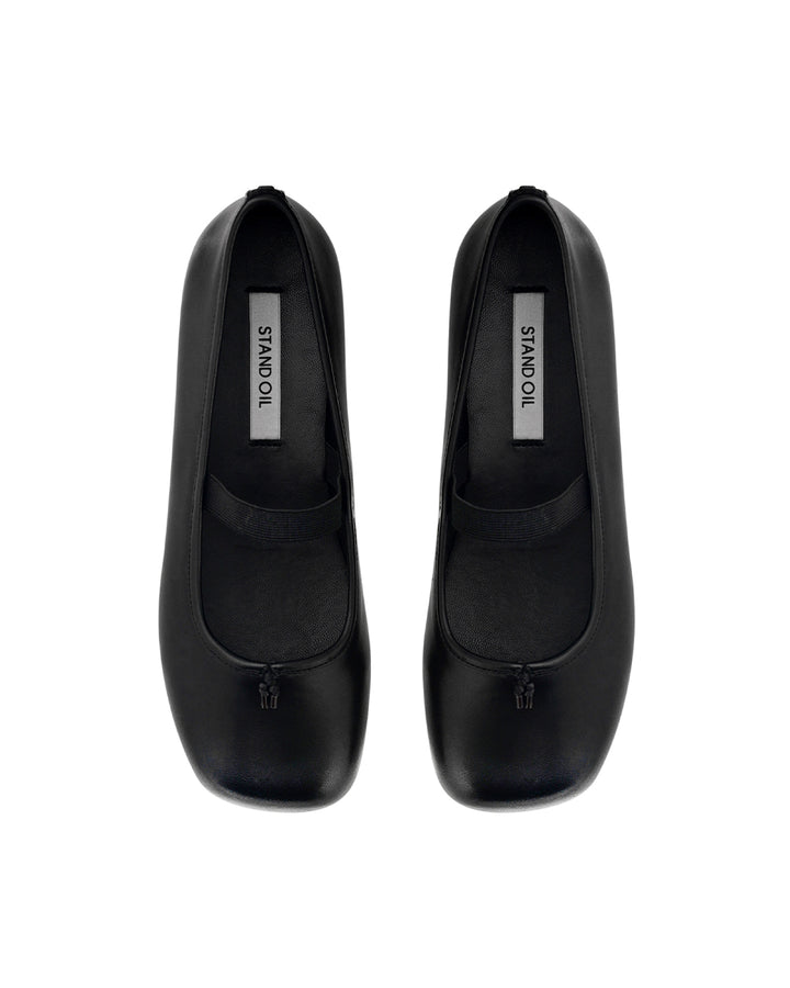 Stand Oil Faye Mary Jane — Semi-Square Flat — Black