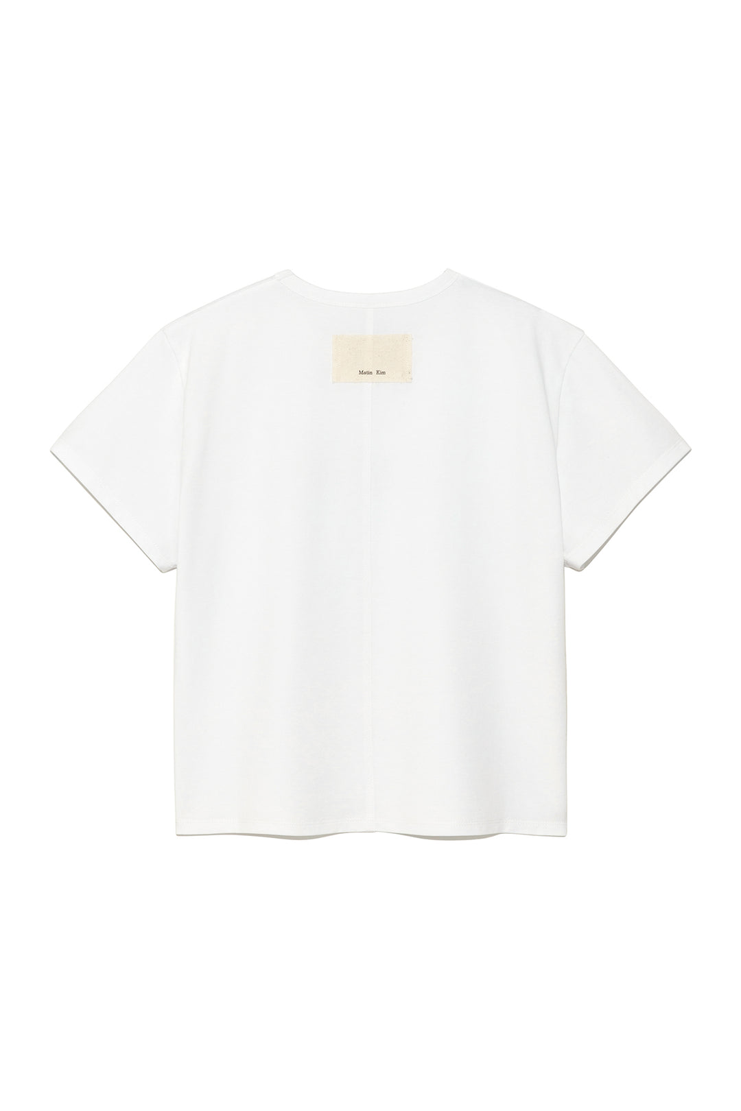 Matin Kim Stitch Printing Detail Crop Top — White