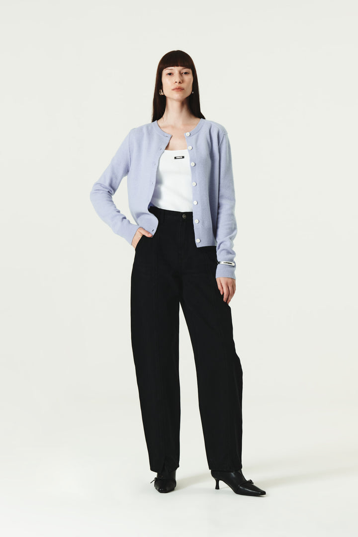 KIMMATIN Over Dying Tapered Denim — Black
