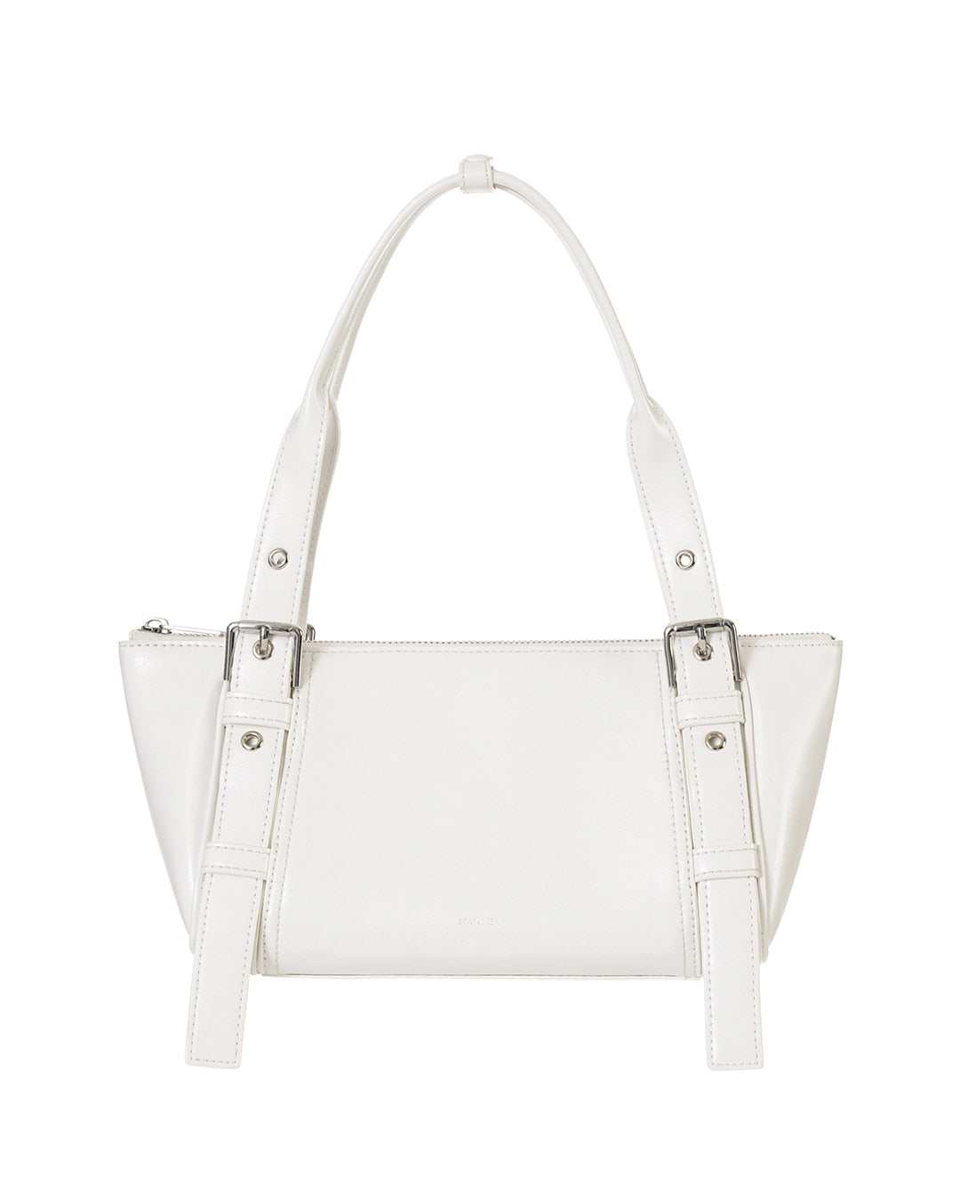 Stand Oil Boat Bag — Glossy Shoulder Crossbody — White