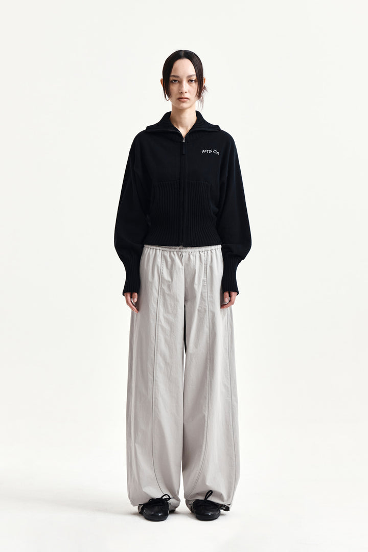 Matin Kim Multi Panel Wide Pants — Light Grey