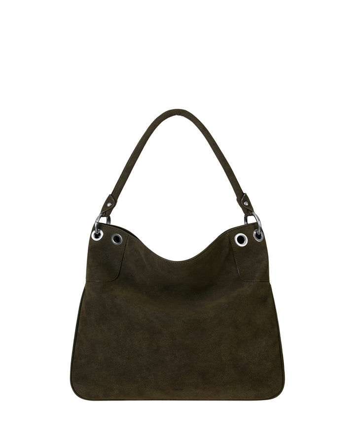 Stand Oil Lua Bag — Nubuck Crossbody — Khaki Brown