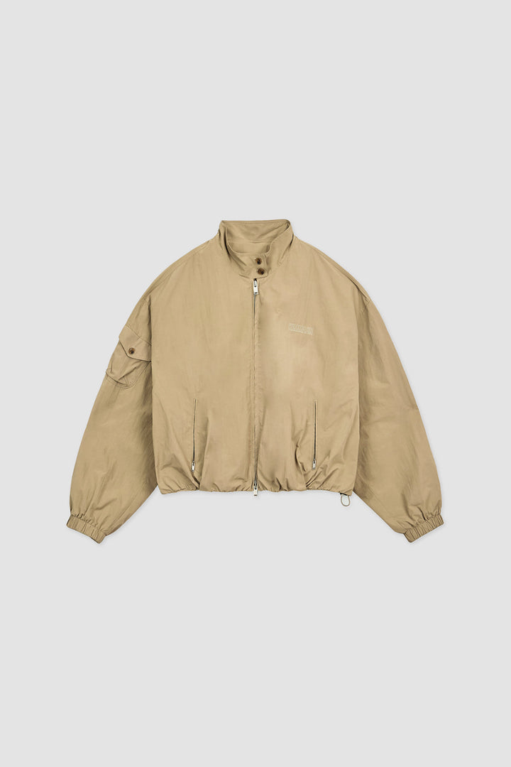 KIMMATIN Logo Embroidery Balloon Jumper — Khaki