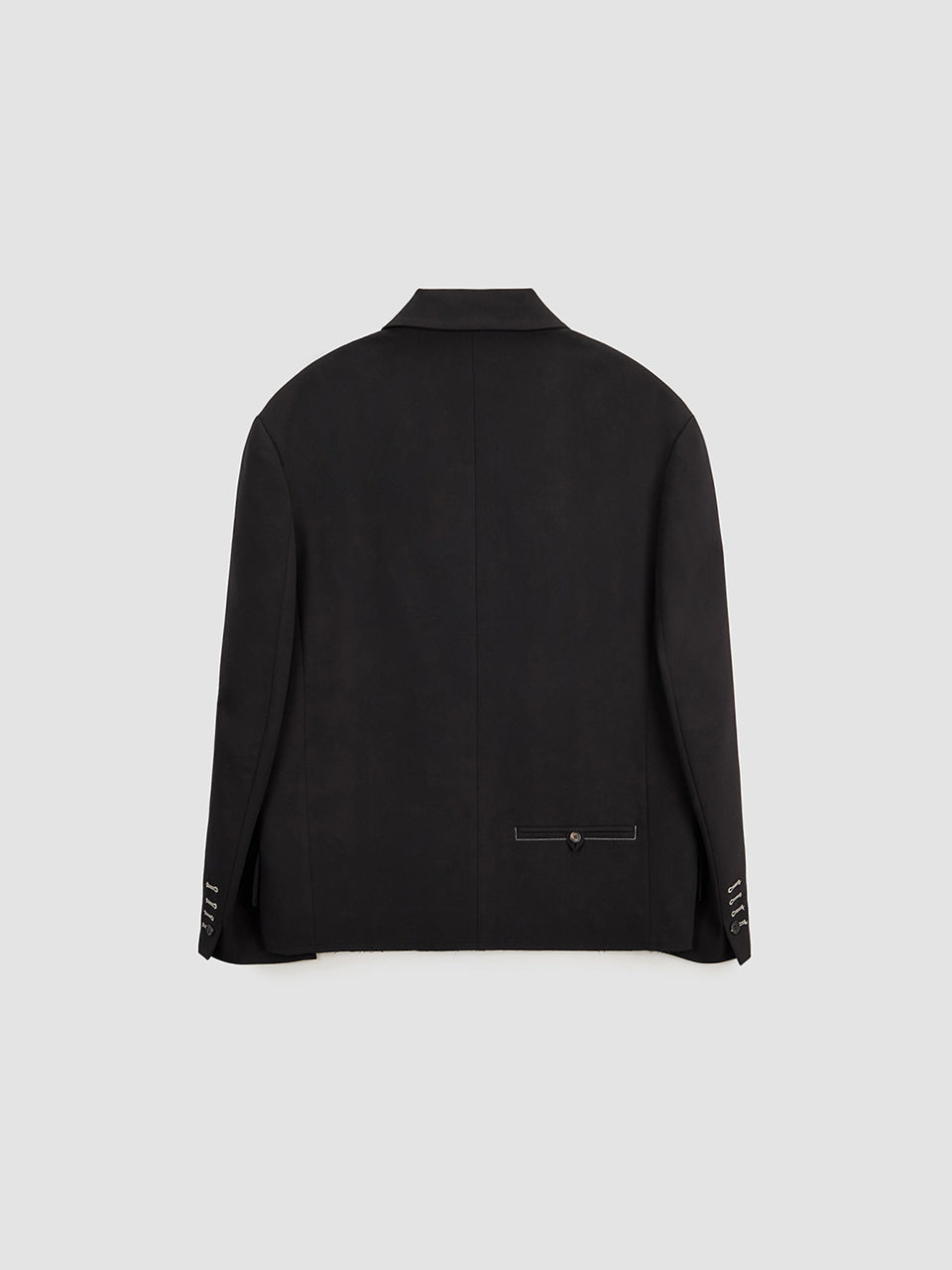 KIMMATIN Oversize Low Edge Crop Jacket — Black