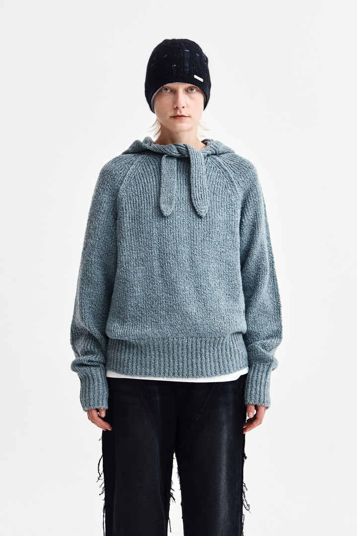 Matin Kim Muffler Point Hoody Pullover — Blue