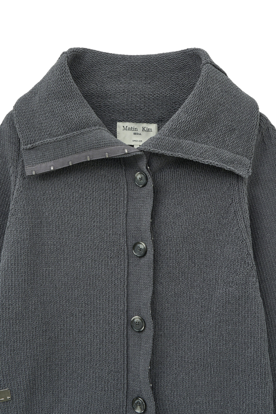 Matin Kim Hook Point Two Way Cross Cardigan — Gray
