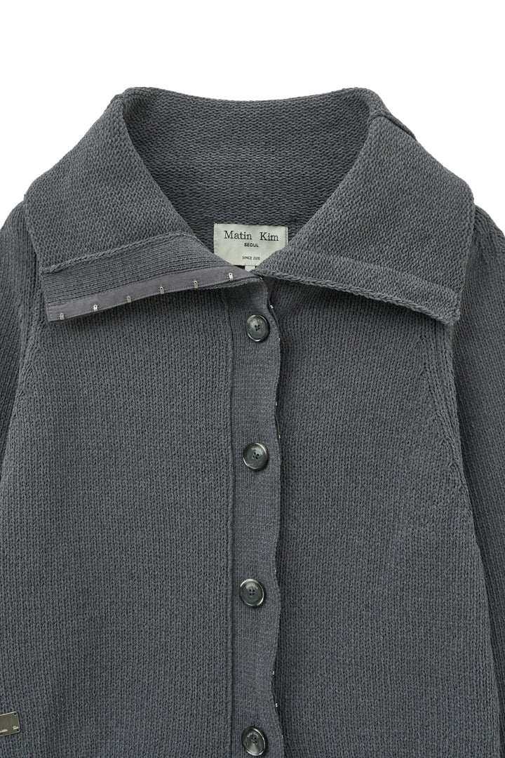 Matin Kim Hook Point Two Way Cross Cardigan — Gray