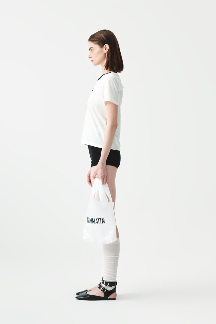 KIMMATIN Back Slit Slim Top — White