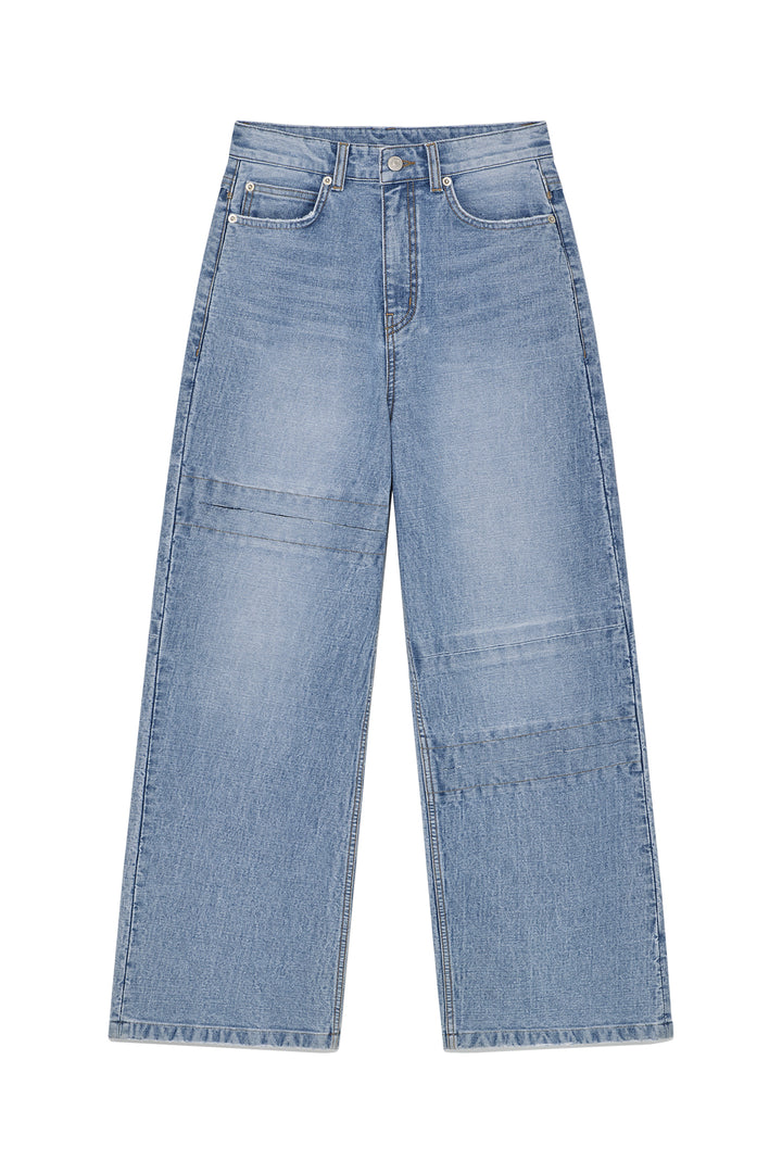 Matin Kim Unbalance Cut Point Denim — Blue