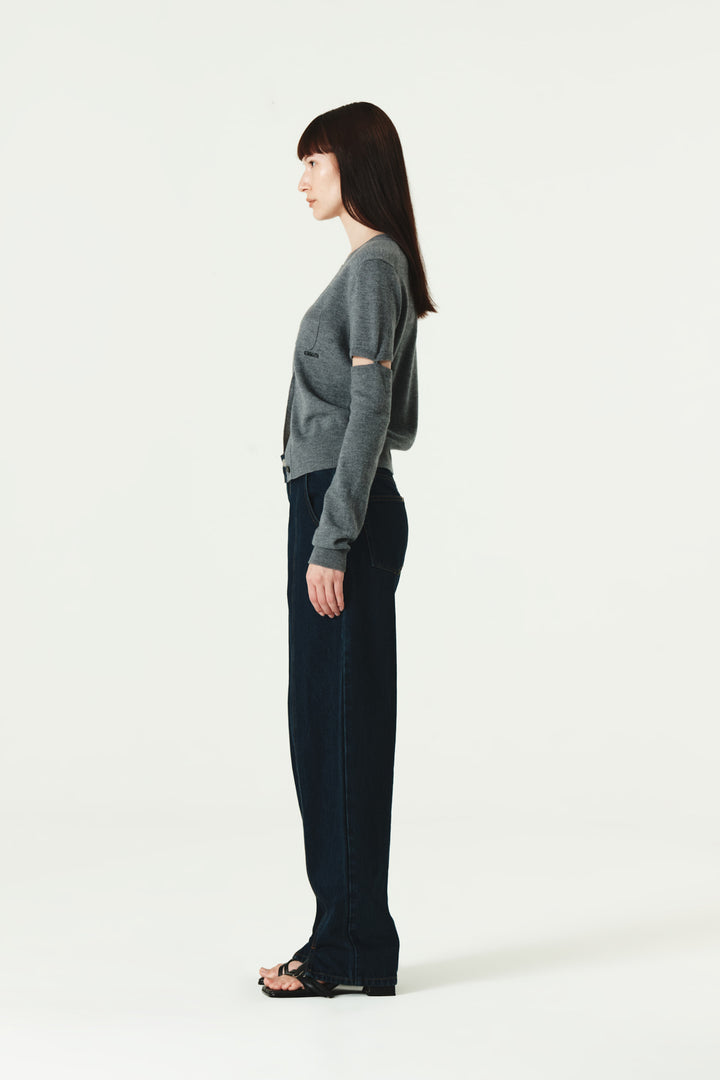 KIMMATIN Over Dying Tapered Denim — Blue