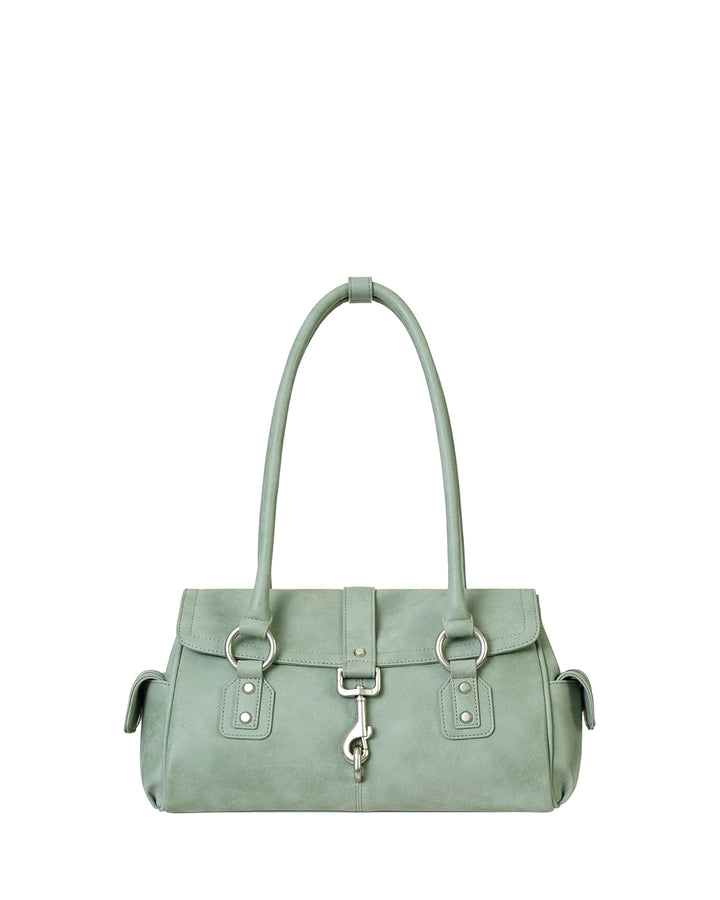 Stand Oil Beni Bag — Vintage Nubuck Crossbody — Mint