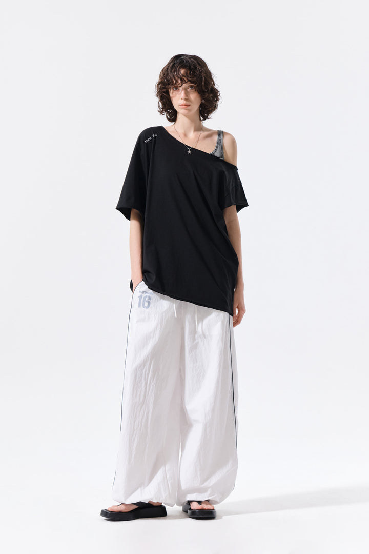 Matin Kim 16 Logo Track Pants — White