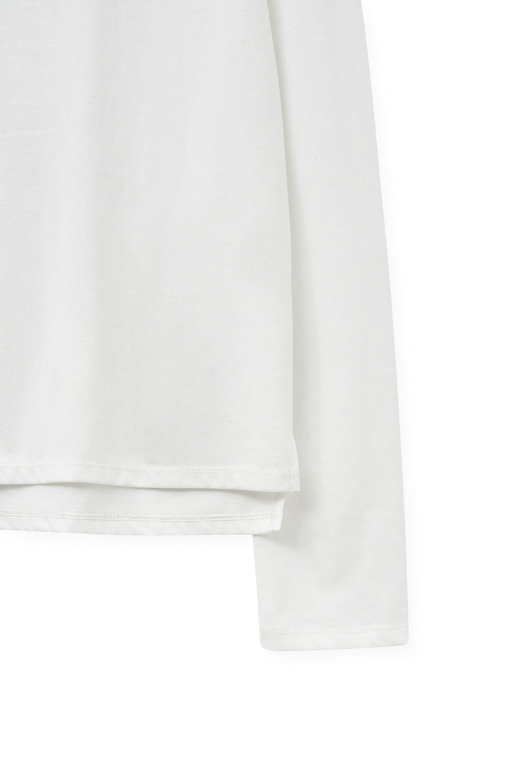 Matin Kim Lettering Graphic Long Sleeve Top — White