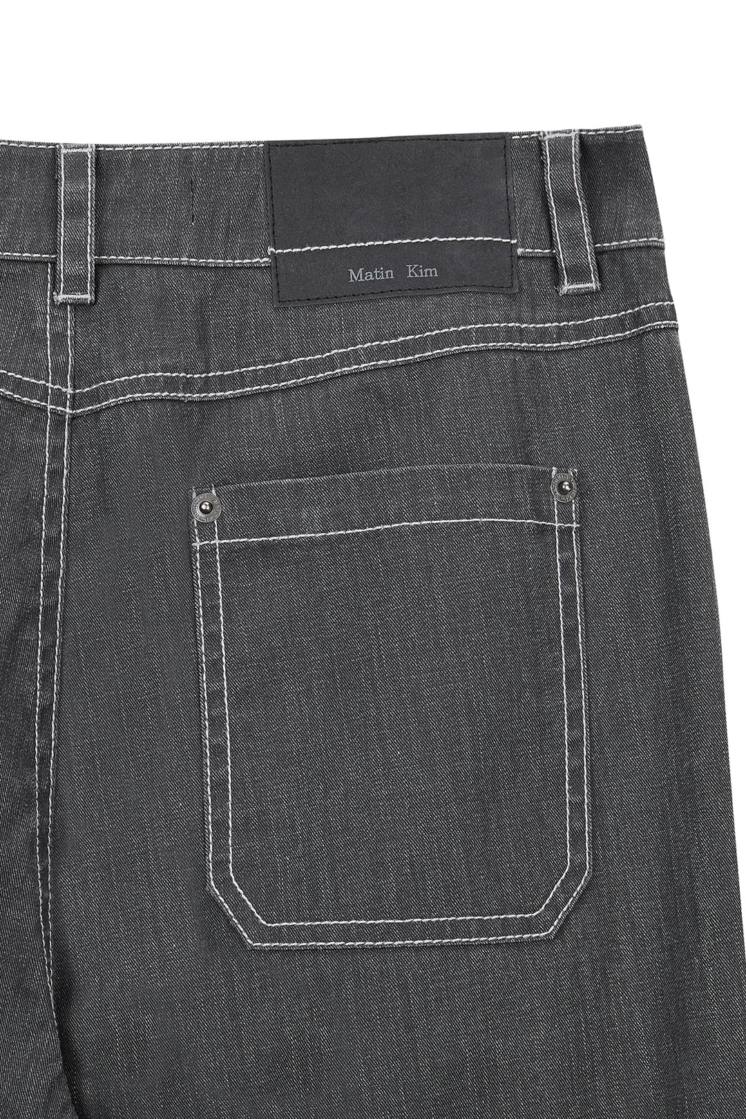 Matin Kim Side Pintuck Point Pants — Charcoal