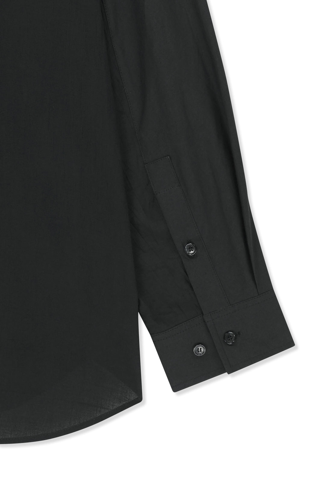 Matin Kim Mixed Panel Over Fit Shirt — Black