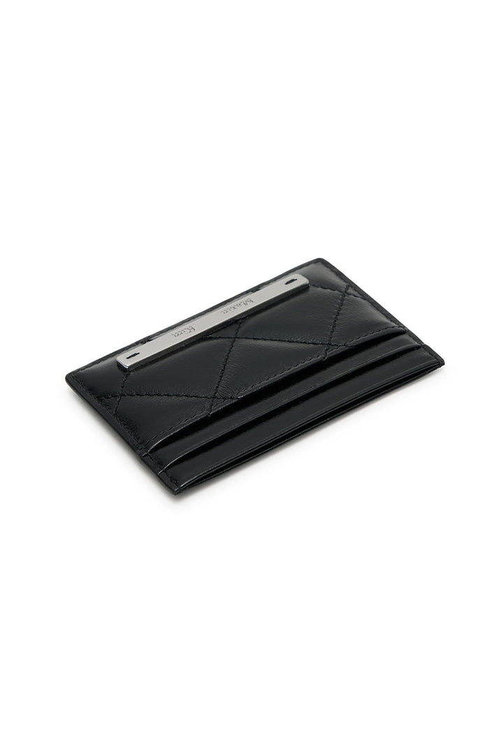 Matin Kim Puff Quilt Card Wallet — Black
