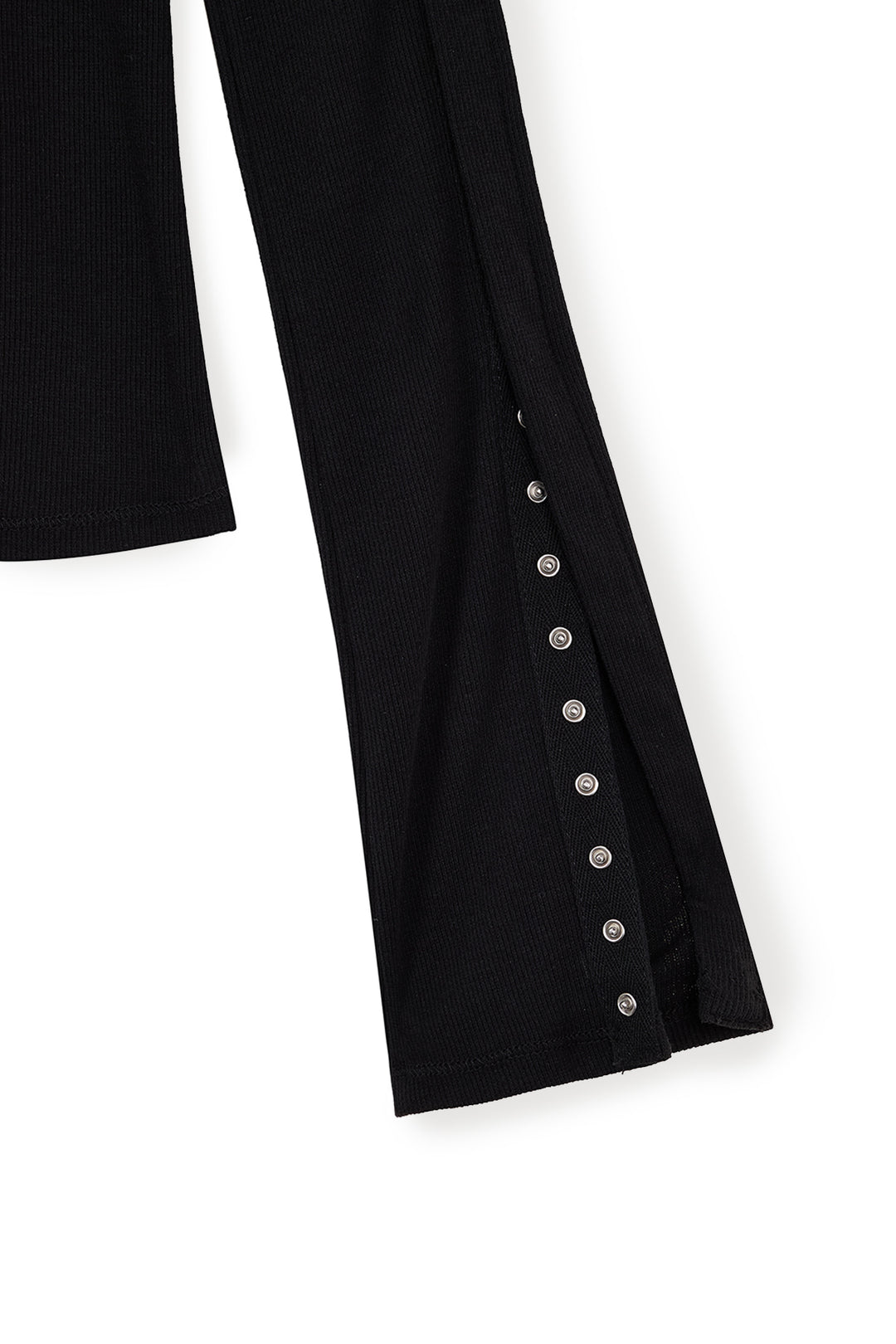 Matin Kim Snap Detail Slim Top — Black