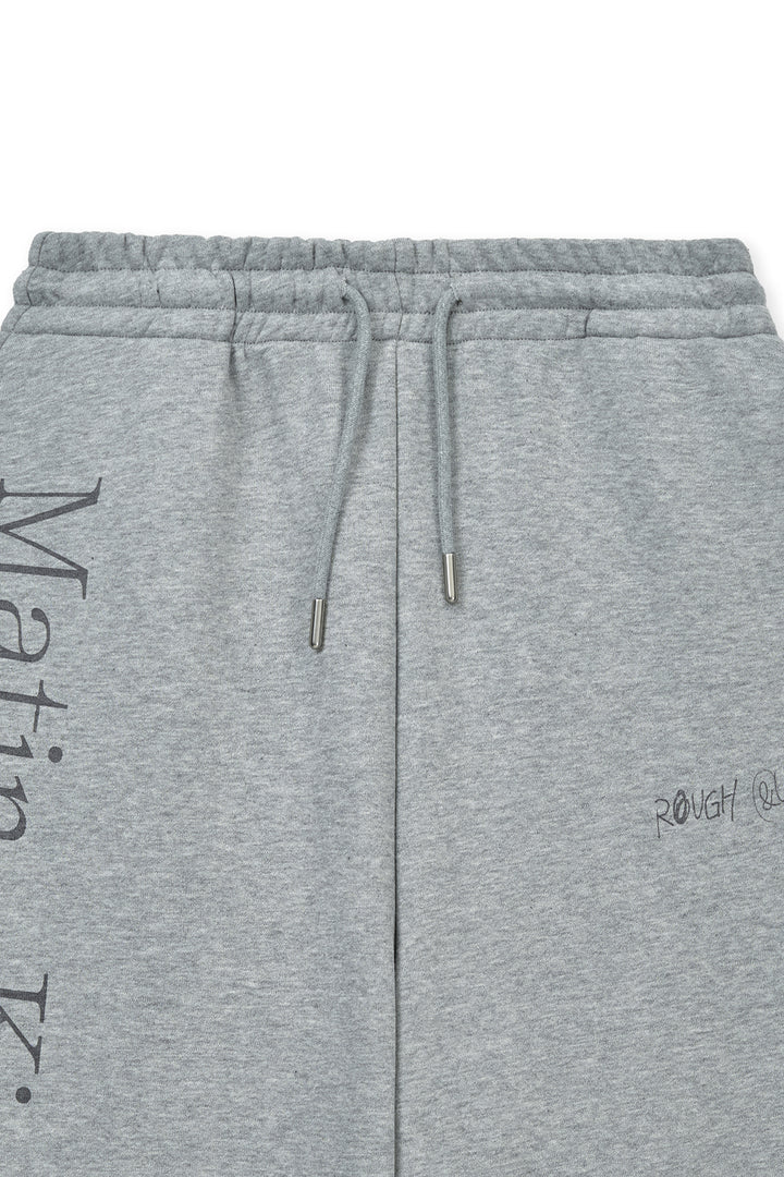 Matin Kim Essential Logo Sweatpants — Gray