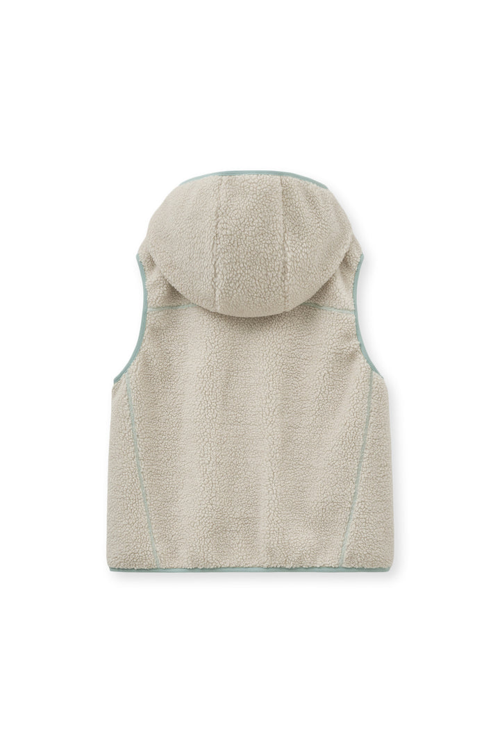 Matin Kim Fleece Hoody Vest — Ivory