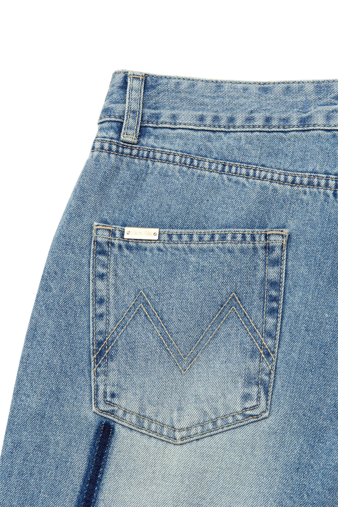 Matin Kim Pocket Washed Point Denim — Light Blue