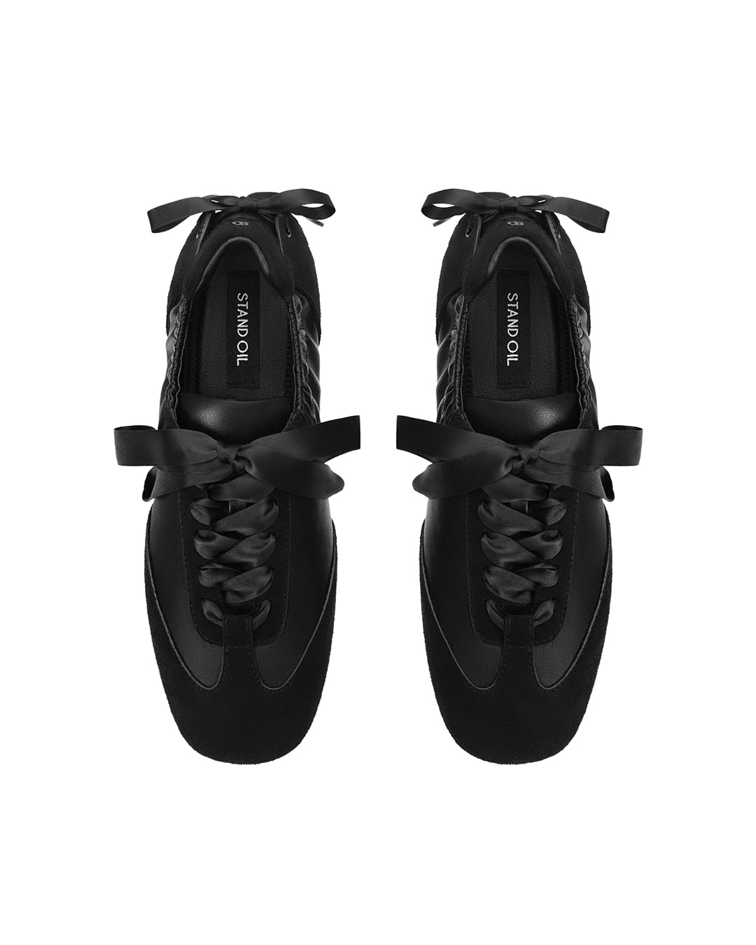 Stand Oil Double Tied Sneakers — Black