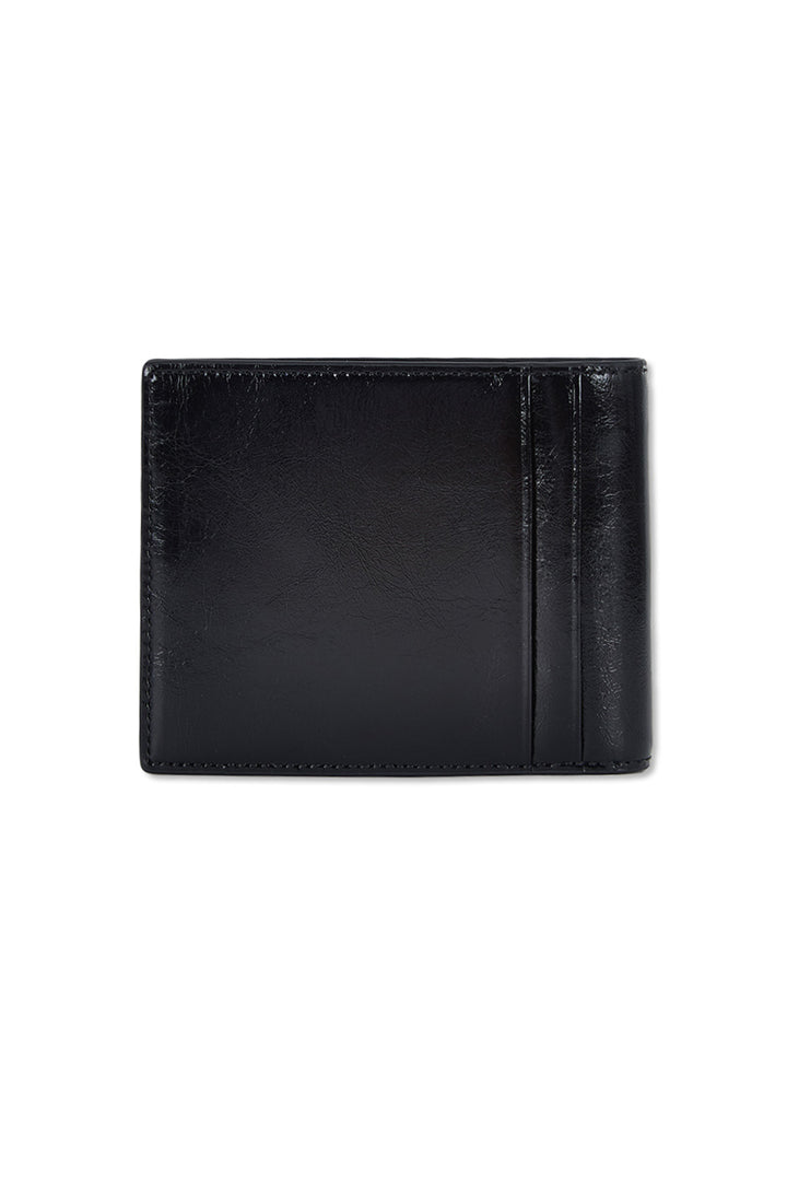 Matin Kim Steel Logo Business Wallet — Black