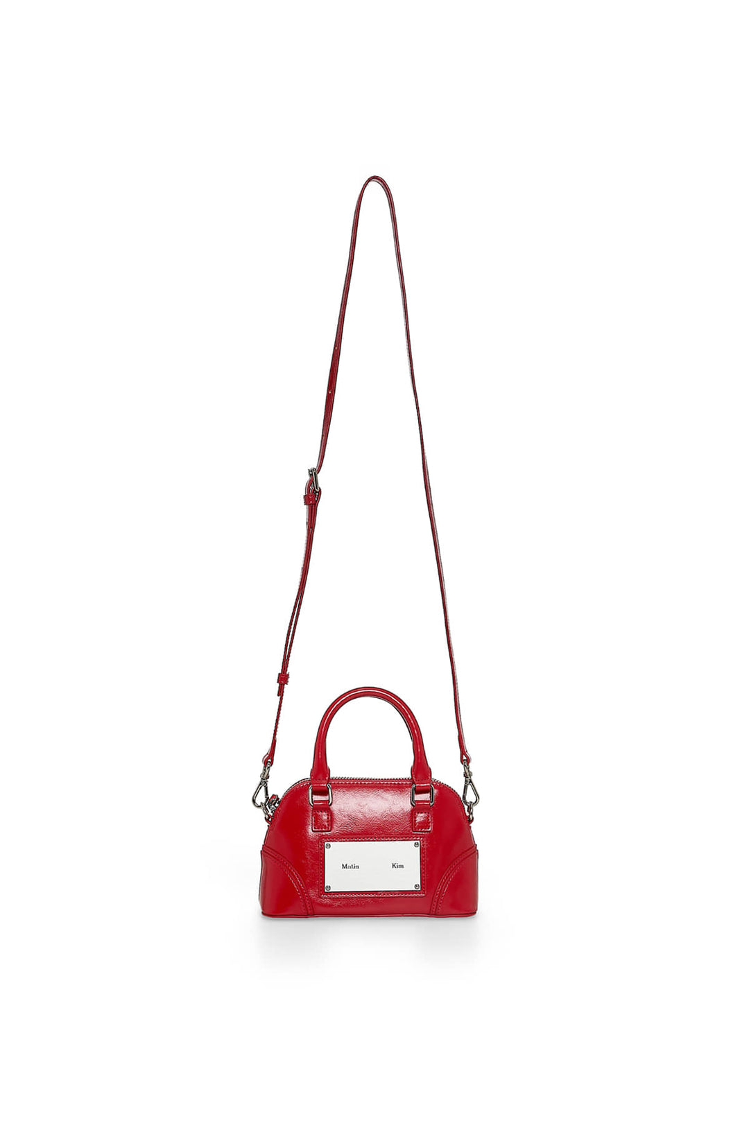 Matin Kim Curve Zip Mini Bag — Red