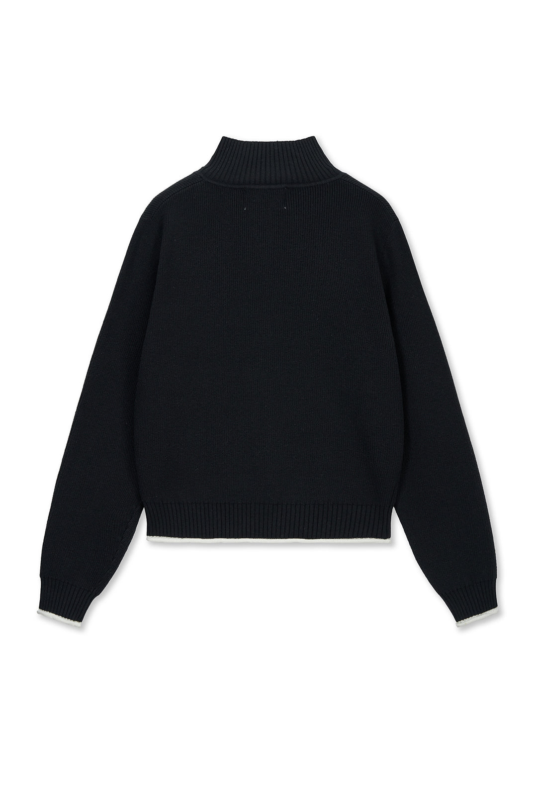 Matin Kim Spell Point Knit Zip Up — Black