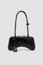 KIMMATIN Arch Shape Leather Bowling Bag — Black