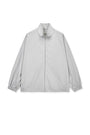 Matin Kim Back Logo High Neck Jumper — Light Grey