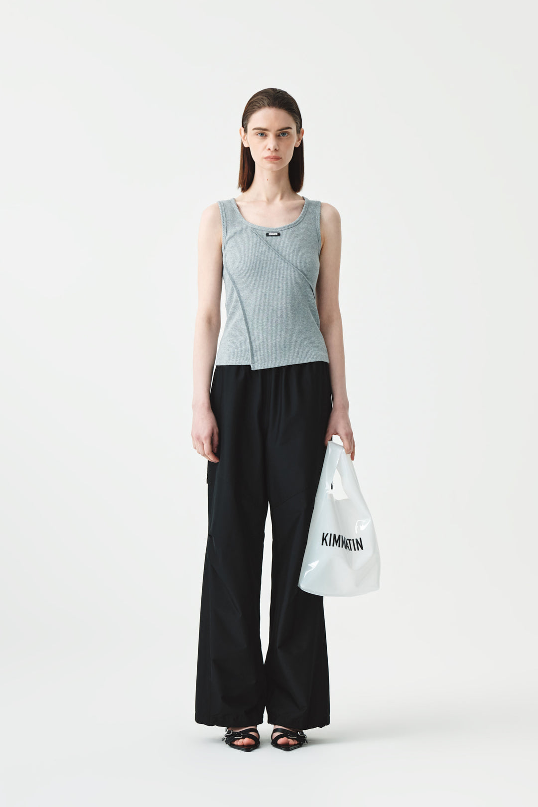 KIMMATIN Side String Track Pants — Black