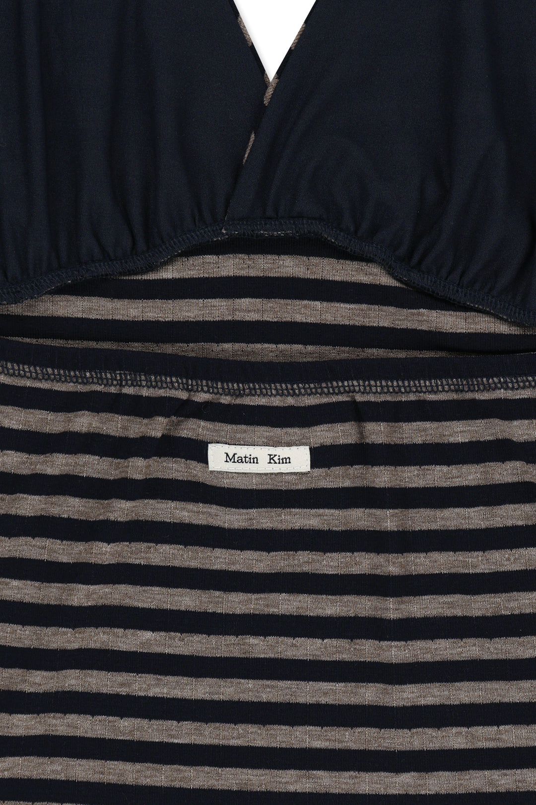 Matin Kim Striped Halter Neck Top — Navy blue