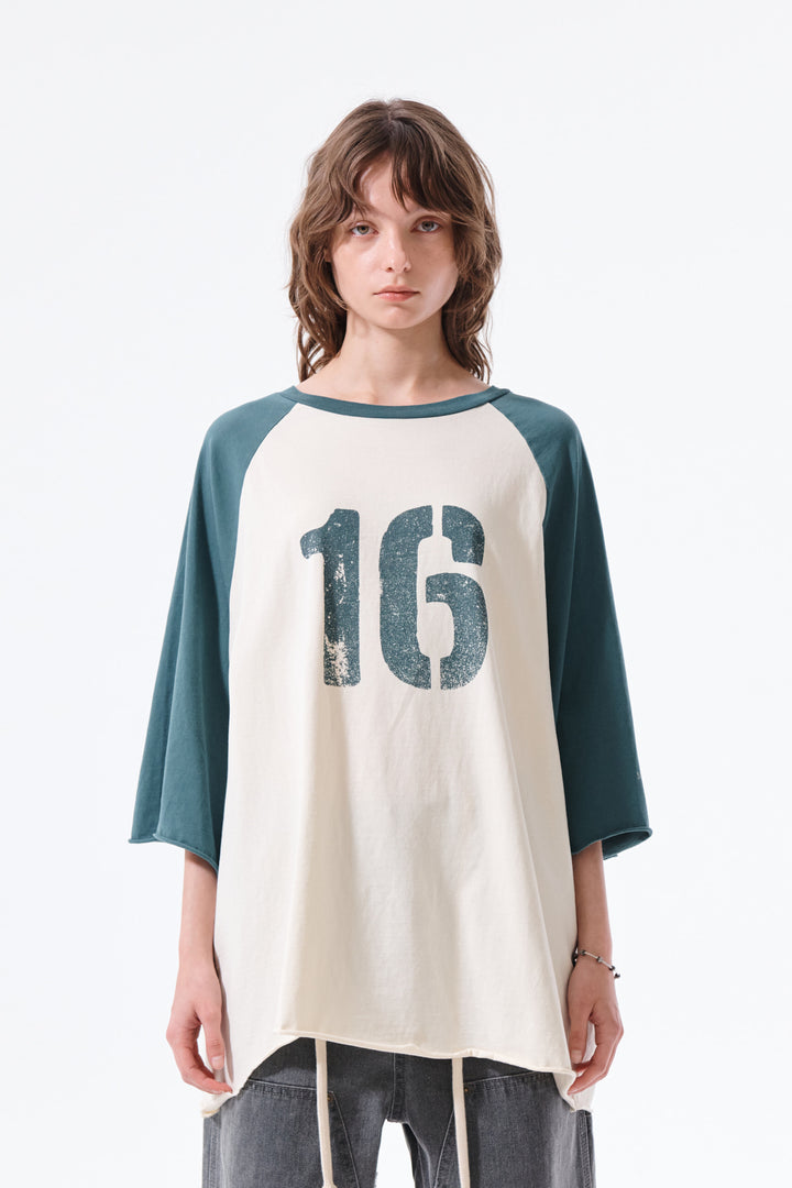 Matin Kim Raw Edge Raglan Top — Cream