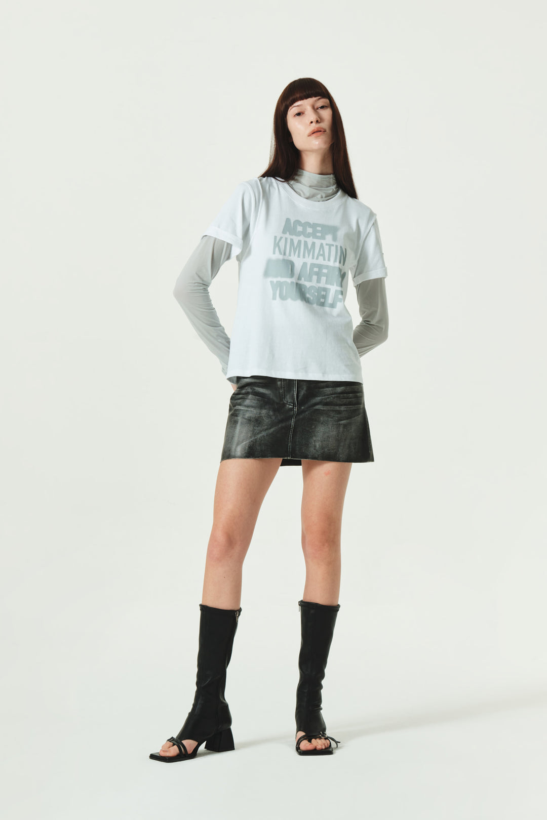 KIMMATIN Half Neck Light Long Sleeve Top — Mint