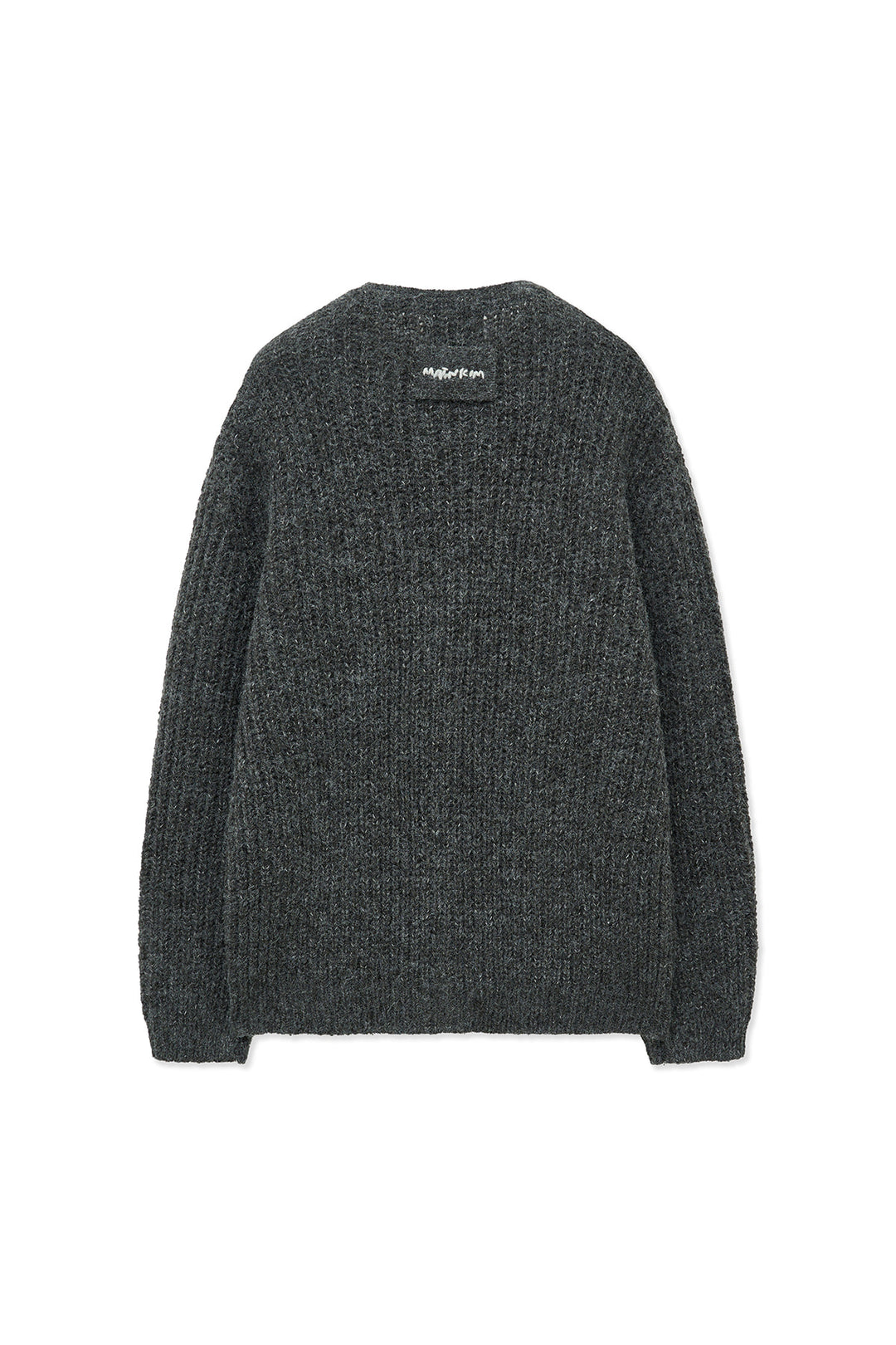 Matin Kim Side Button Point Overfit Cardigan — Charcoal