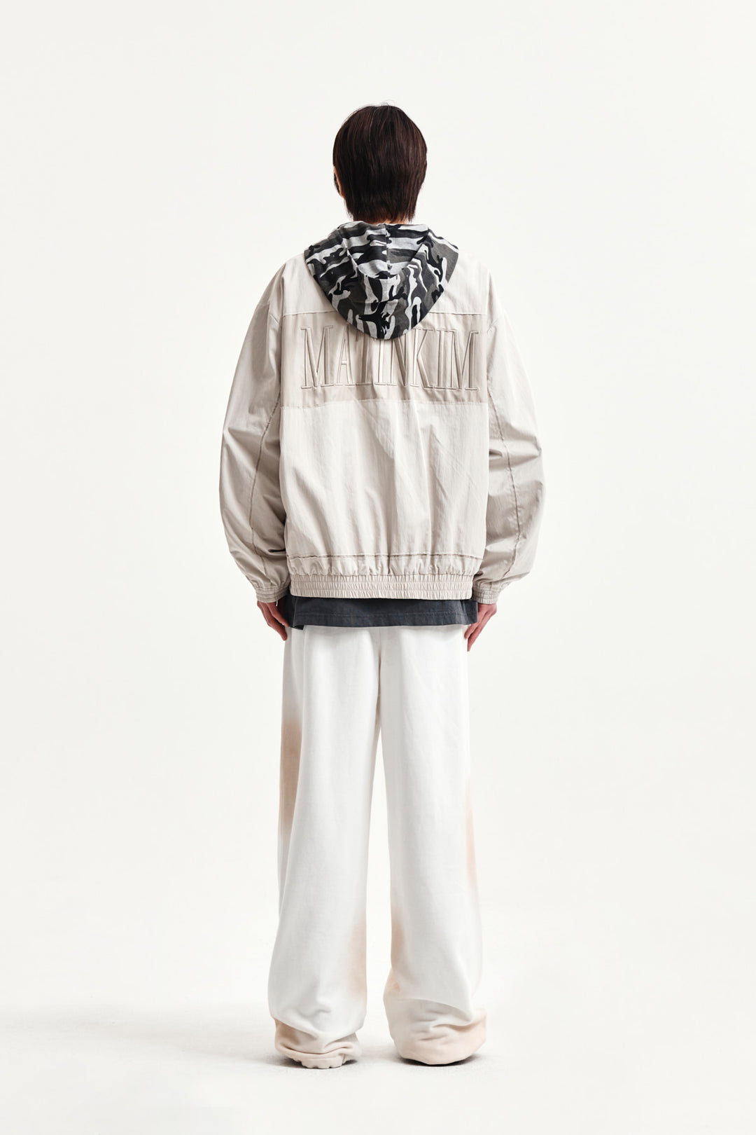 Matin Kim Embroidery Back Logo Jumper — Beige