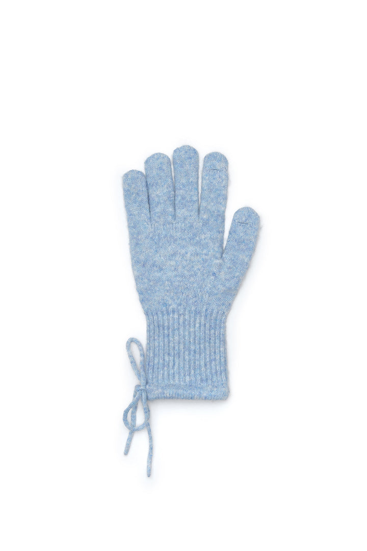 Matin Kim Ribbon Finger Hole Gloves — Light Blue