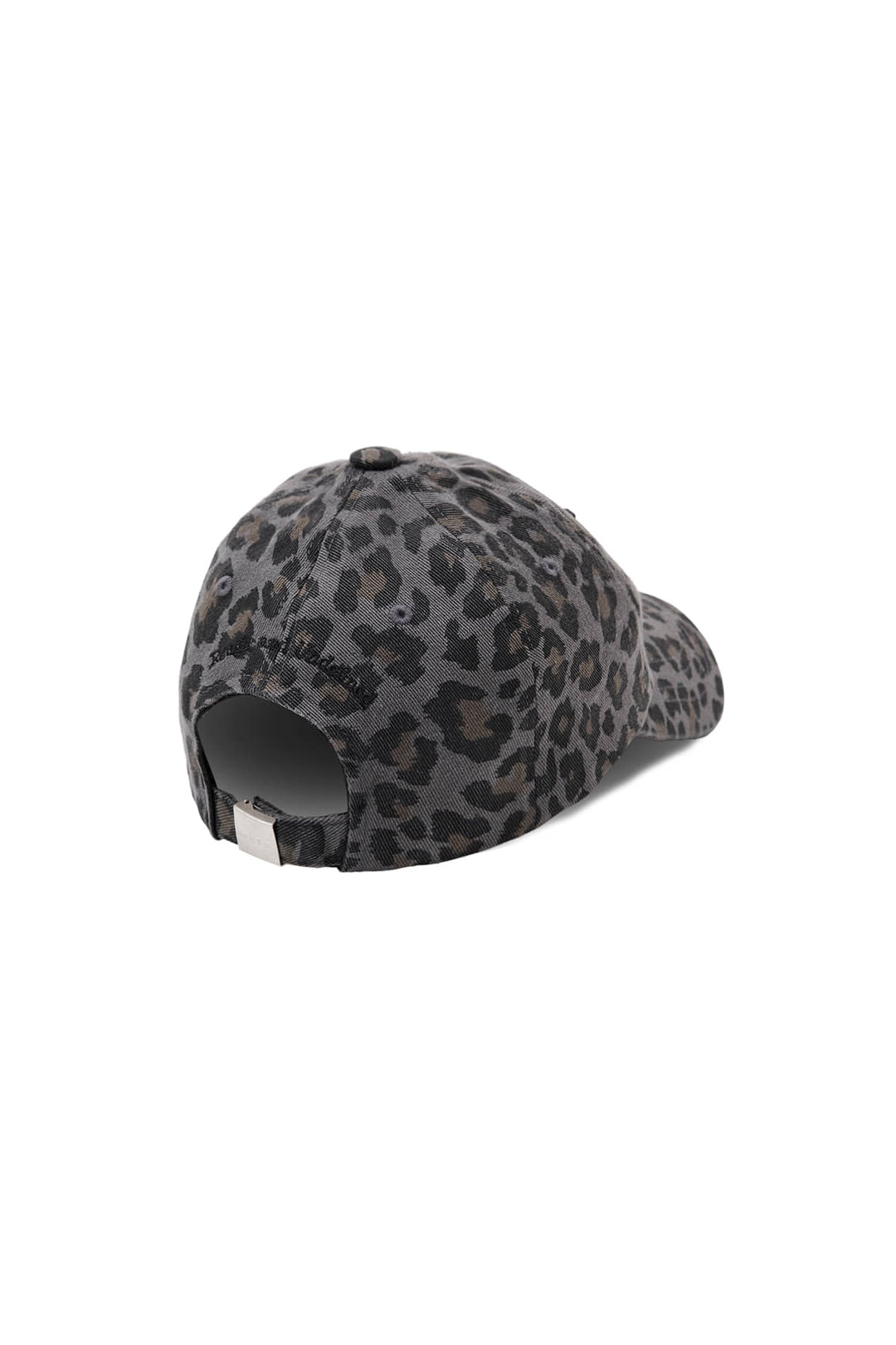 Matin Kim Leopard Volume Logo Ball Cap Dark — Gray