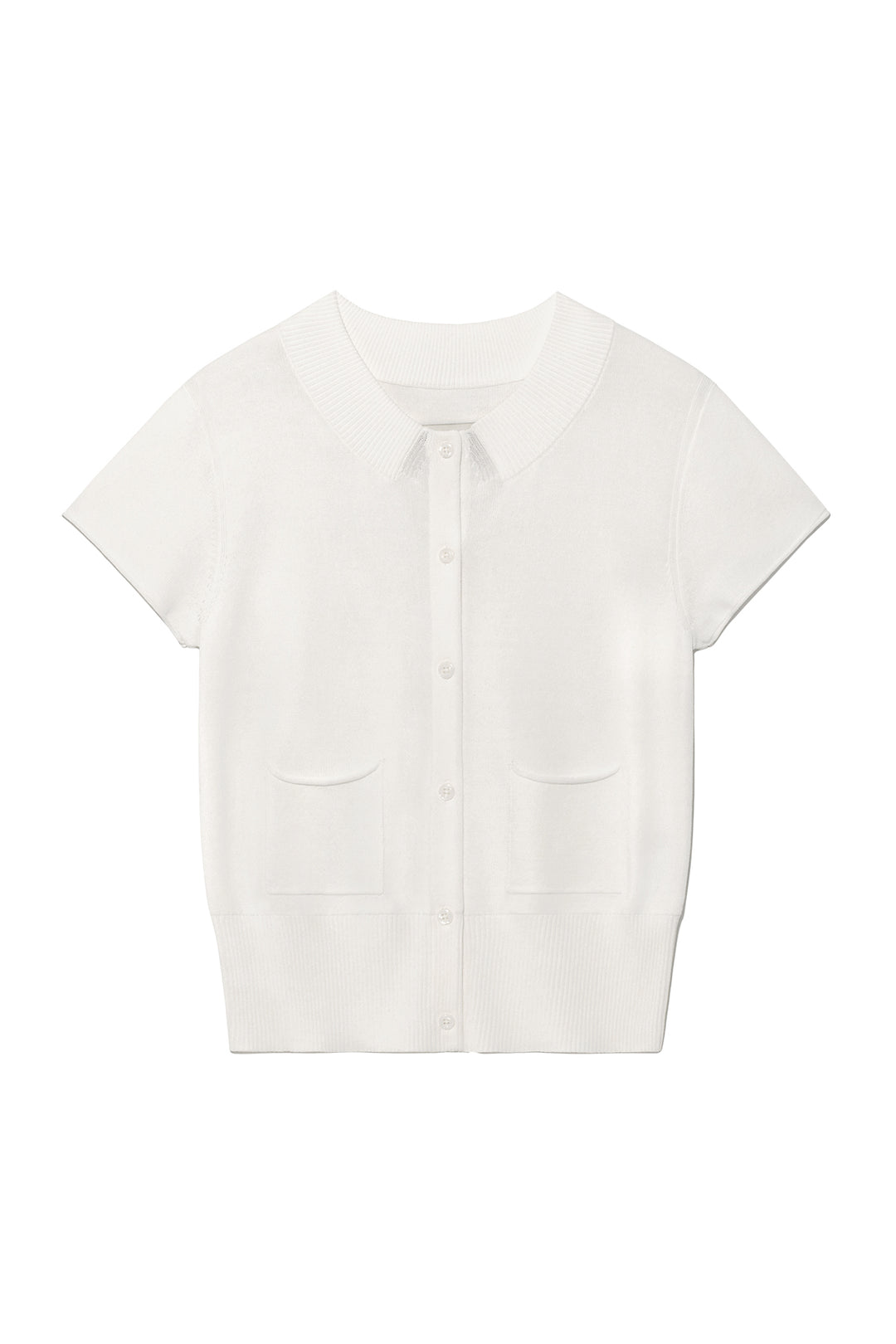 Matin Kim Pocket Point Half Cardigan — Ivory