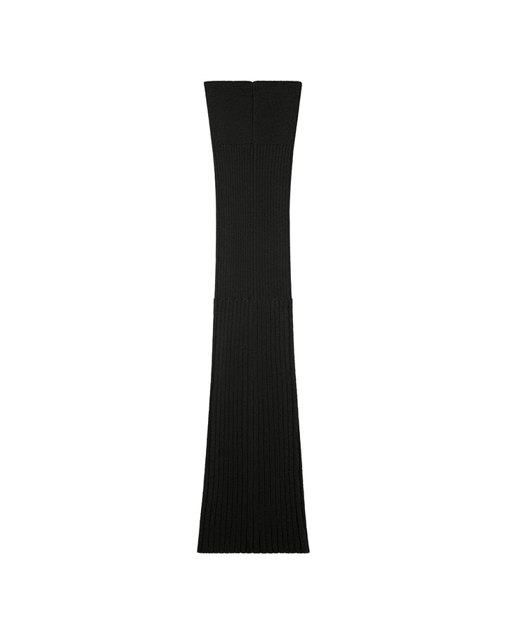 Stand Oil Snap Knit Leg Warmer — Black