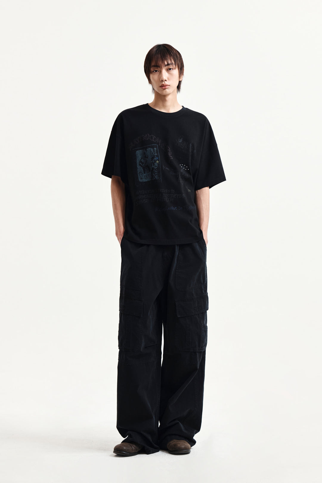Matin Kim Graffiti Artwork Top — Black