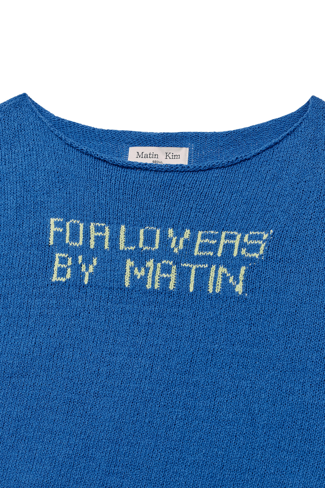 Matin Kim Punching Point Pullover — Light Blue