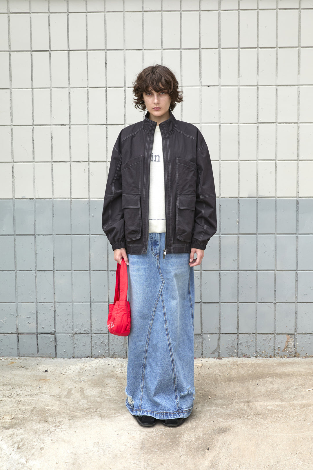 Matin Kim Utility Bomber Jumper — Black